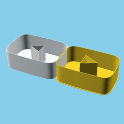 YouTube Logo, nestable box (v1) 3d model