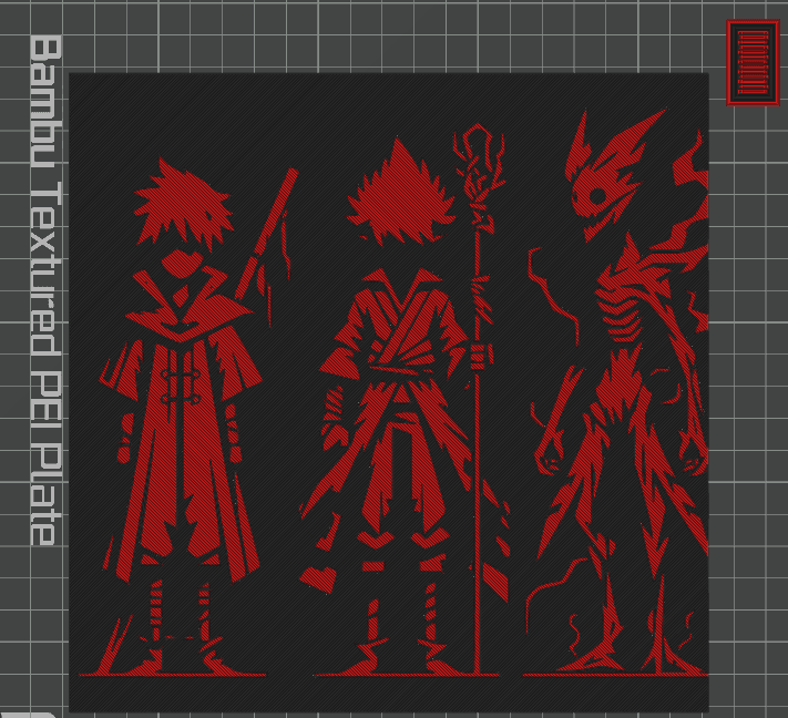 Anime Silhouette - Large 3d model