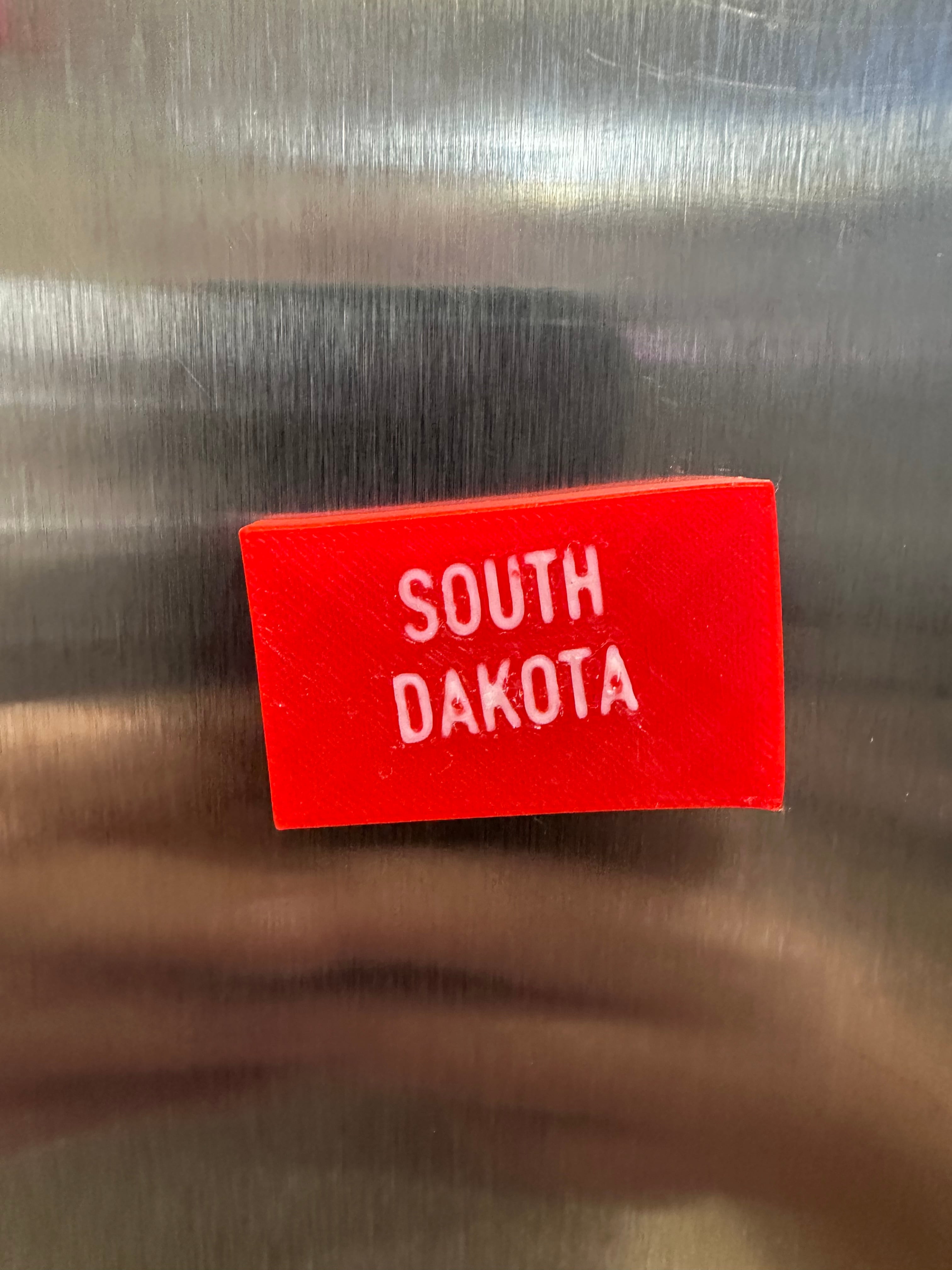 Merica Fridge Magnets - MMU version - SOUTH DAKOTA 3d model