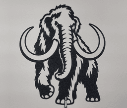 Mammoth 2D Wall Art – Prehistoric Animal Decor.stl 3d model