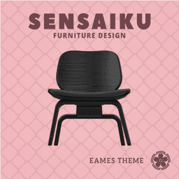 Miniature Replica 1:12 05. Eames DCW Chair for Miniature Dollhouse - Vitra - 3D Print Instant Downl 3d model