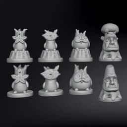 Zelda Wind Waker Fan Art, Chess Full WHITE Set 3d model