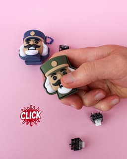Nutcracker Clicker Keychain β 3D Fidget Toy 3d model