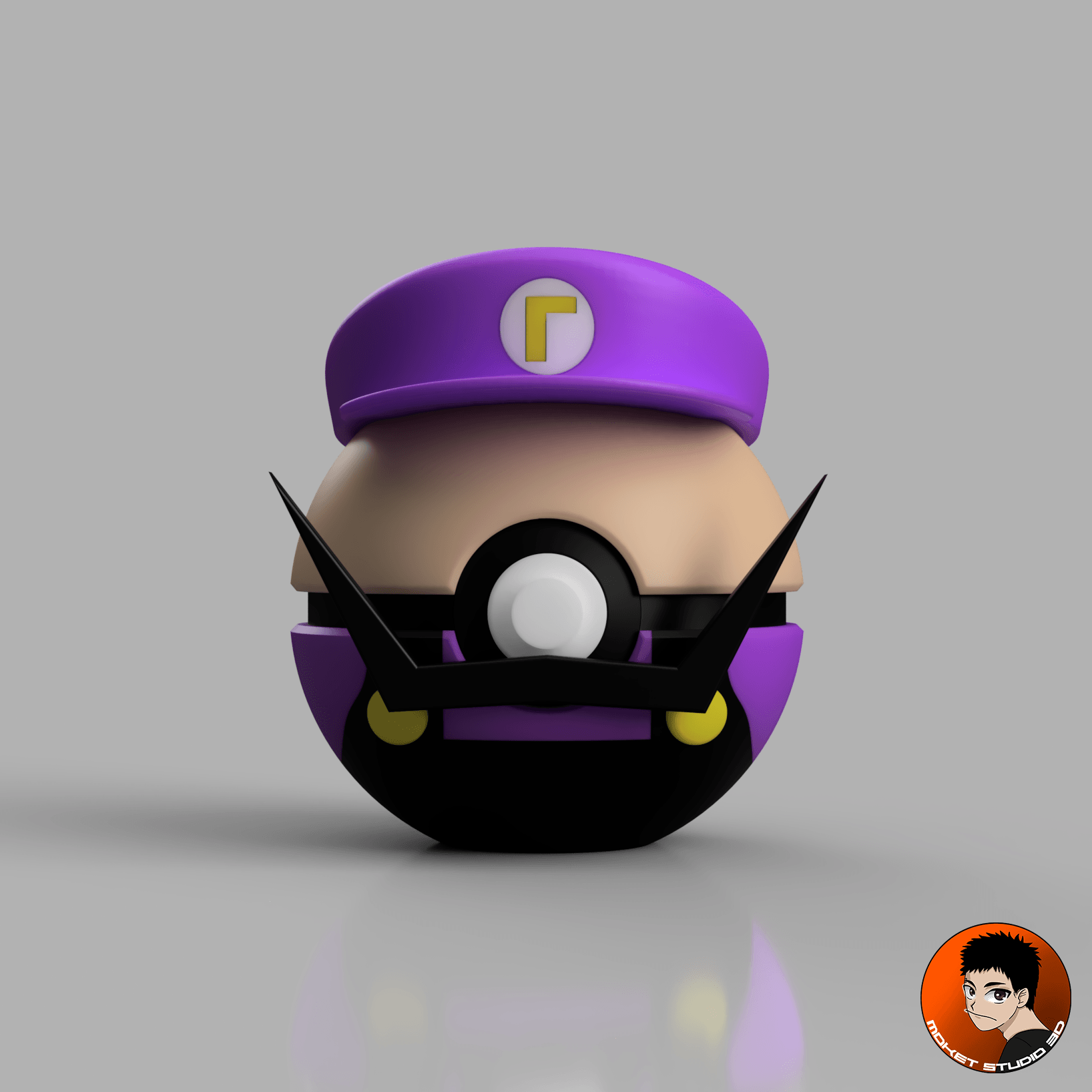 Waluigi Pokeball 3d model