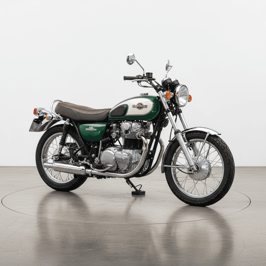 Kawasaki W650 Classic Retro Motorcycle 3d model