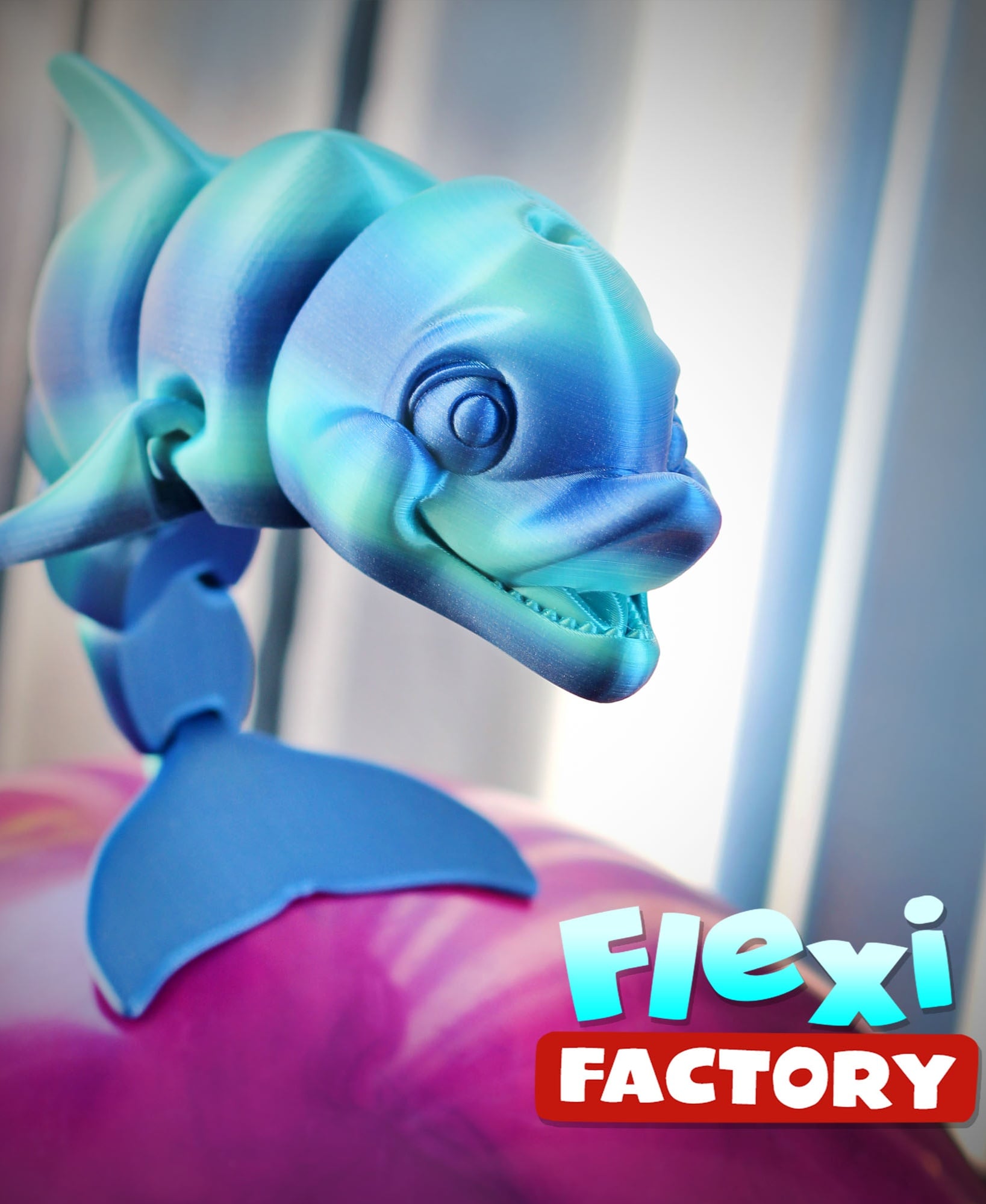 Flexi Factory Dolphin with 3MF Included! 3d model