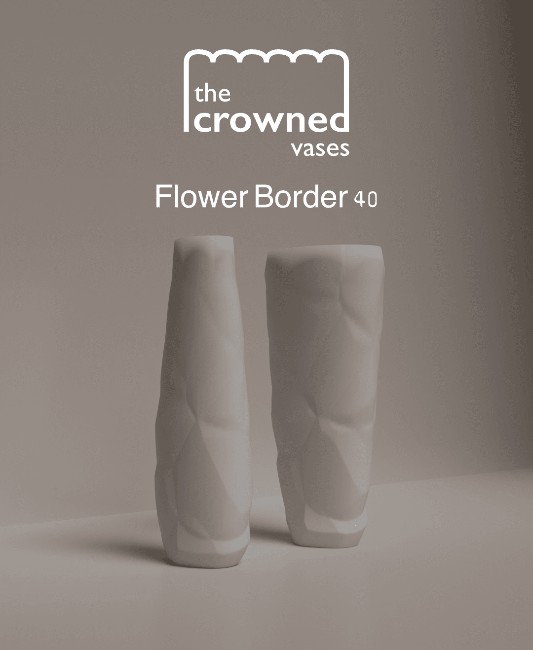 The Crowned Vases - Flower Border 40 3d model