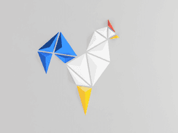Minimalist Rooster wall art 3d model