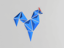 Minimalist Rooster wall art 3d model