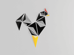 Minimalist Rooster wall art 3d model