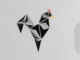 Minimalist Rooster wall art 3d model
