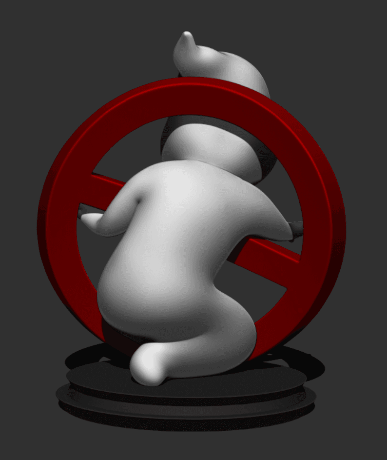 Little Big Head- Ghostbuster Ghost Logo 3d model