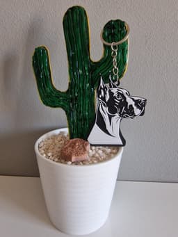 Great dane keychain 3d model
