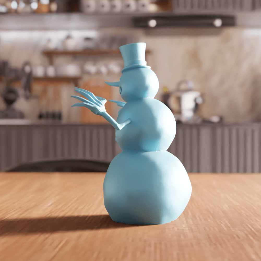 Spooky Whimsical Snowman Character 3d model