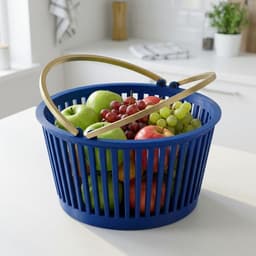 Basket Modern Minimalist Fruit & Storage Caddy 3d model