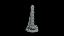 Seven Chakra Wheel Stand STL - Printable Spiritual Decor Object 3d model