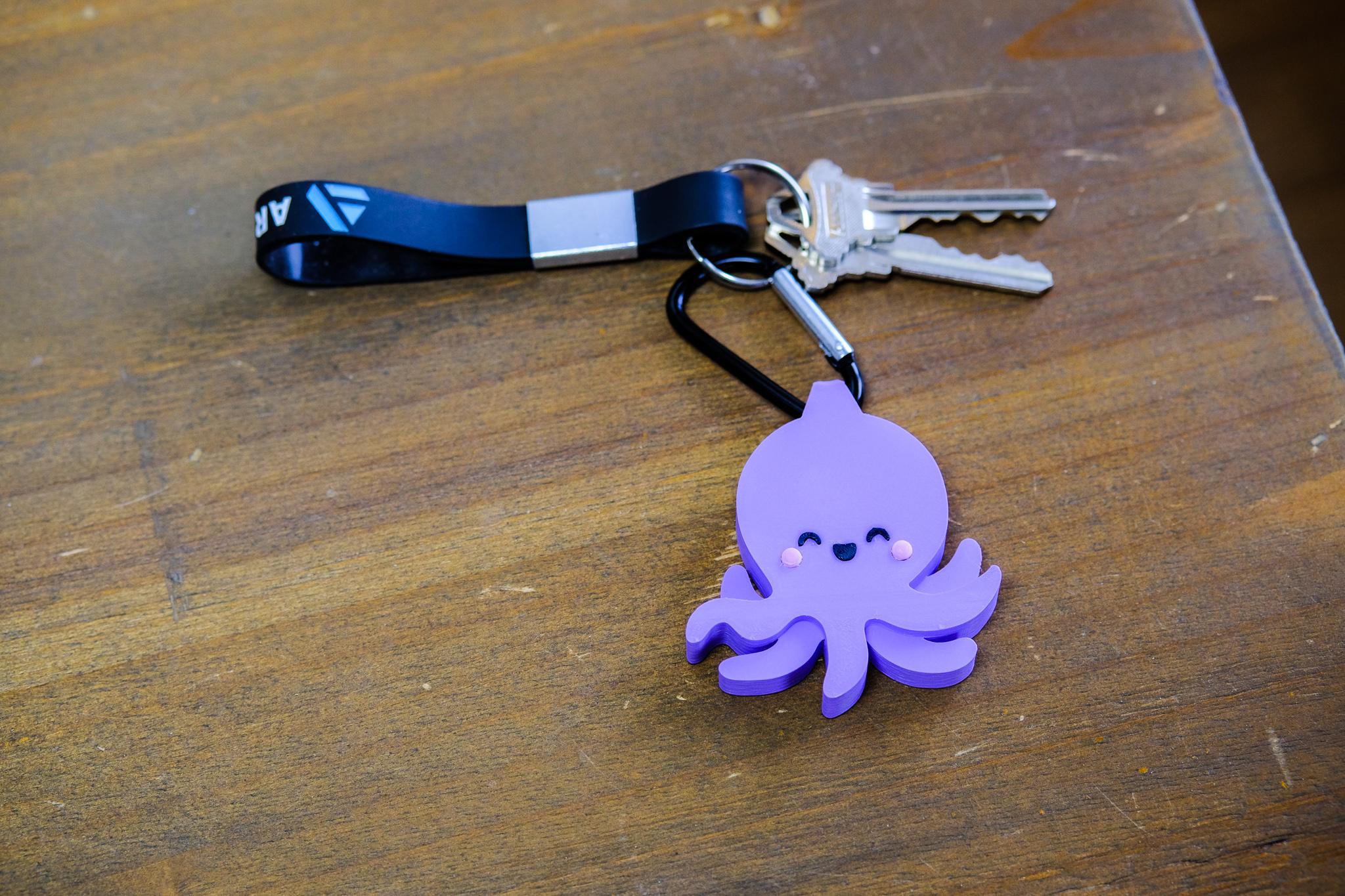 Cute Octopus Keychain  3d model