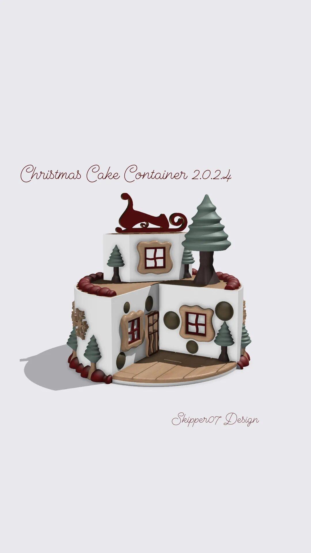 Christmas Cake Container  2.0.2.4 3d model