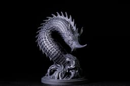 Blue Dragon bust (Pre-Supported) 3d model