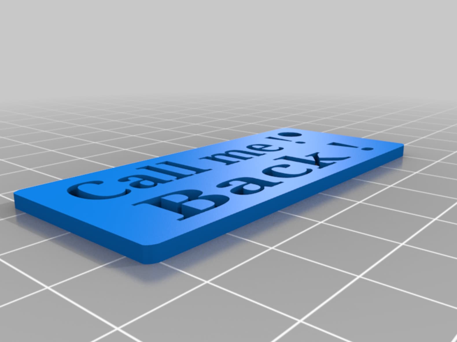 call me back key chain 3d model