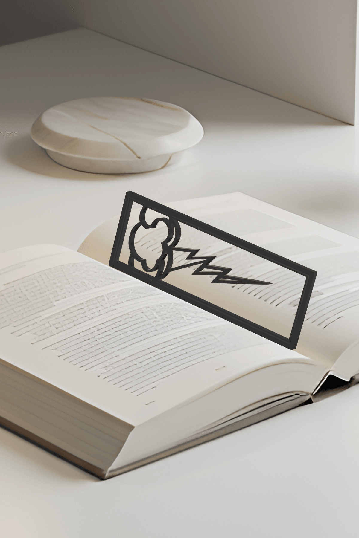 Cloud, Lightning Bookmark, Gift Idea 3d model