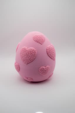 Fuzzy Hearts Egg 3d model