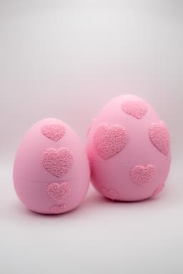 Fuzzy Hearts Egg 3d model