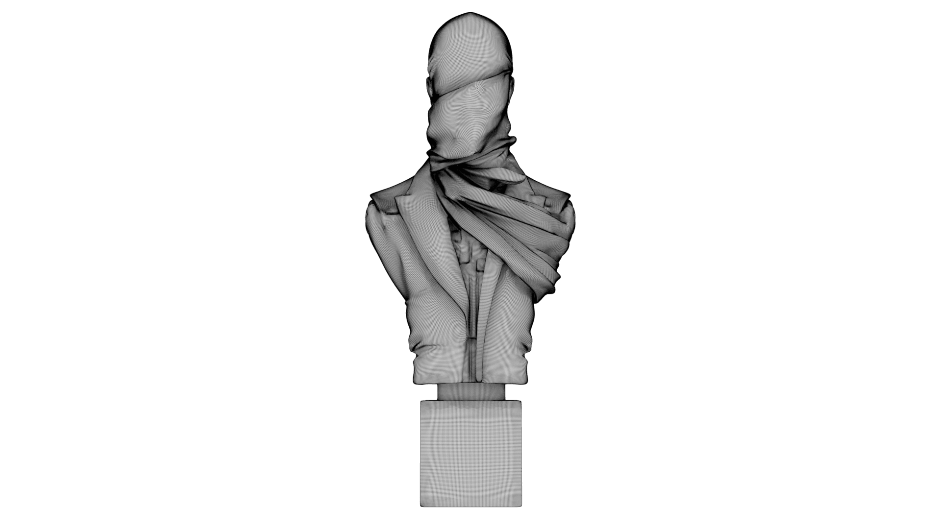 Cracked Marble Bust 3d model
