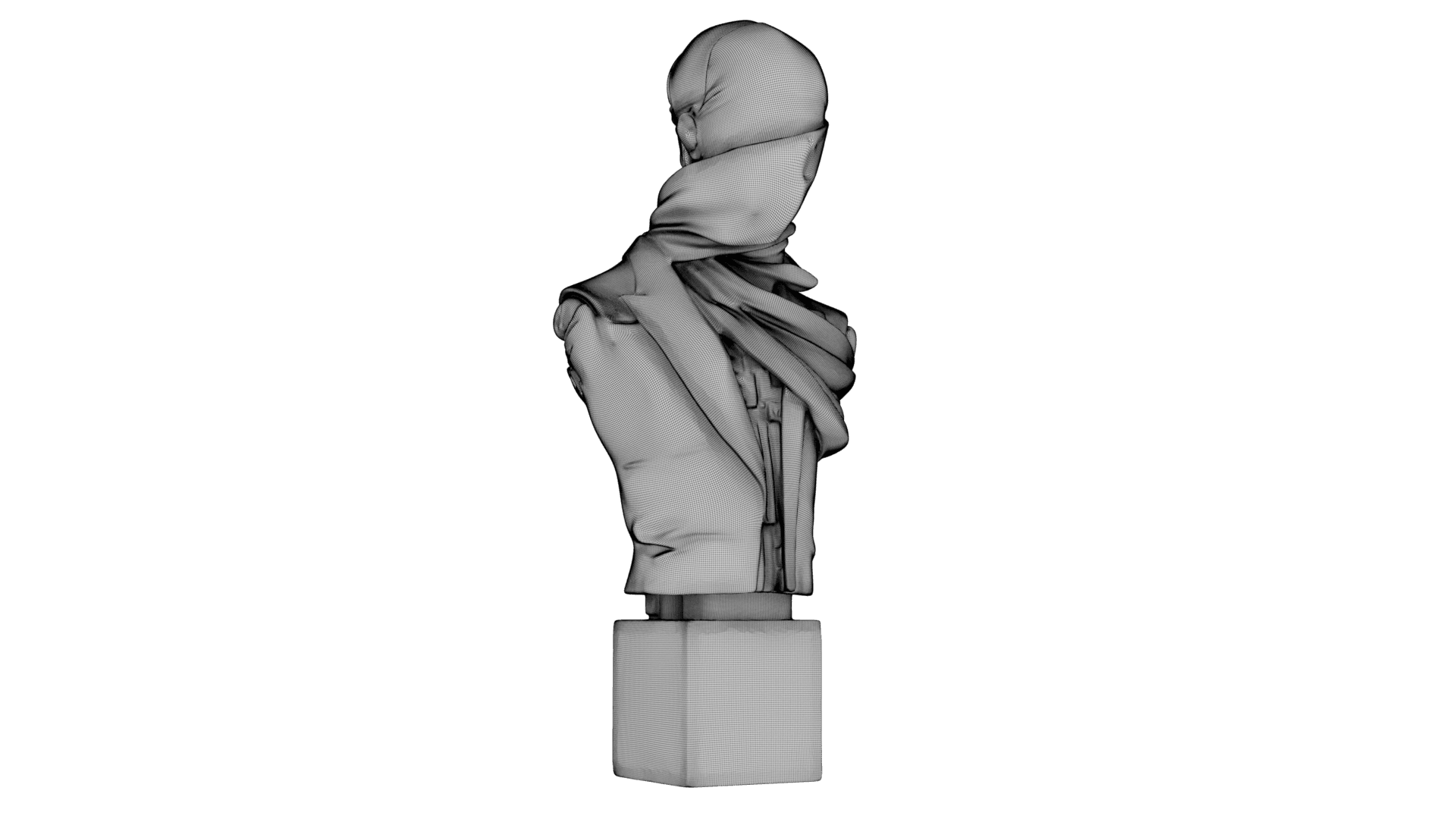 Cracked Marble Bust 3d model
