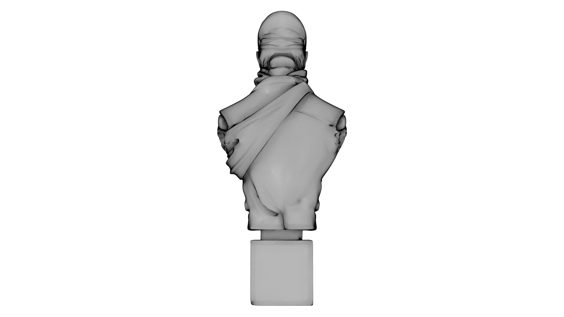 Cracked Marble Bust 3d model