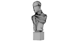 Cracked Marble Bust 3d model