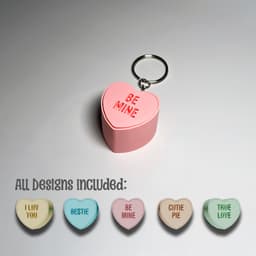 Conversation Heart Clicker / Valentine Heart Keychain / Fidget - No AMS - Commercial License Include 3d model