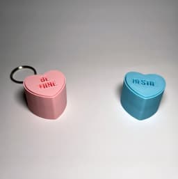 Conversation Heart Clicker / Valentine Heart Keychain / Fidget - No AMS - Commercial License Include 3d model