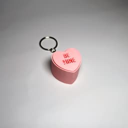 Conversation Heart Clicker / Valentine Heart Keychain / Fidget - No AMS - Commercial License Include 3d model
