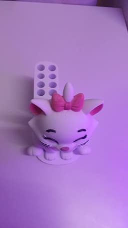 Marie cat pen holder 3d model