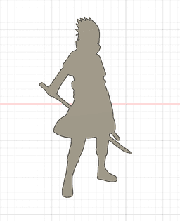 Silhouette Sasuke - Naruto 3d model