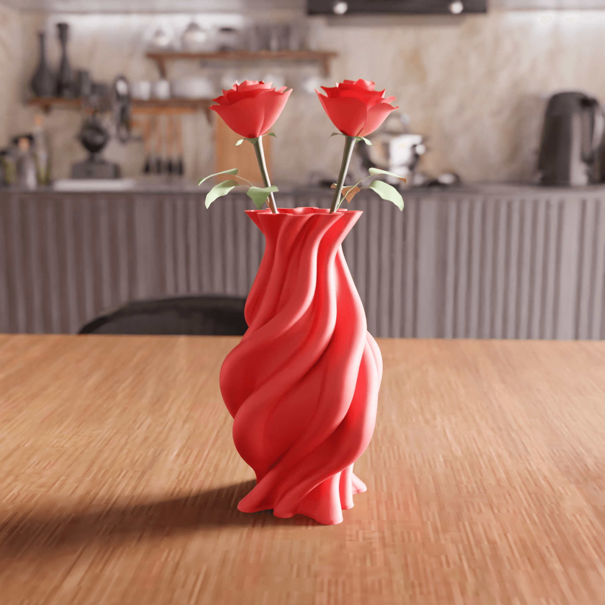 Flame Twisted Vase 3d model