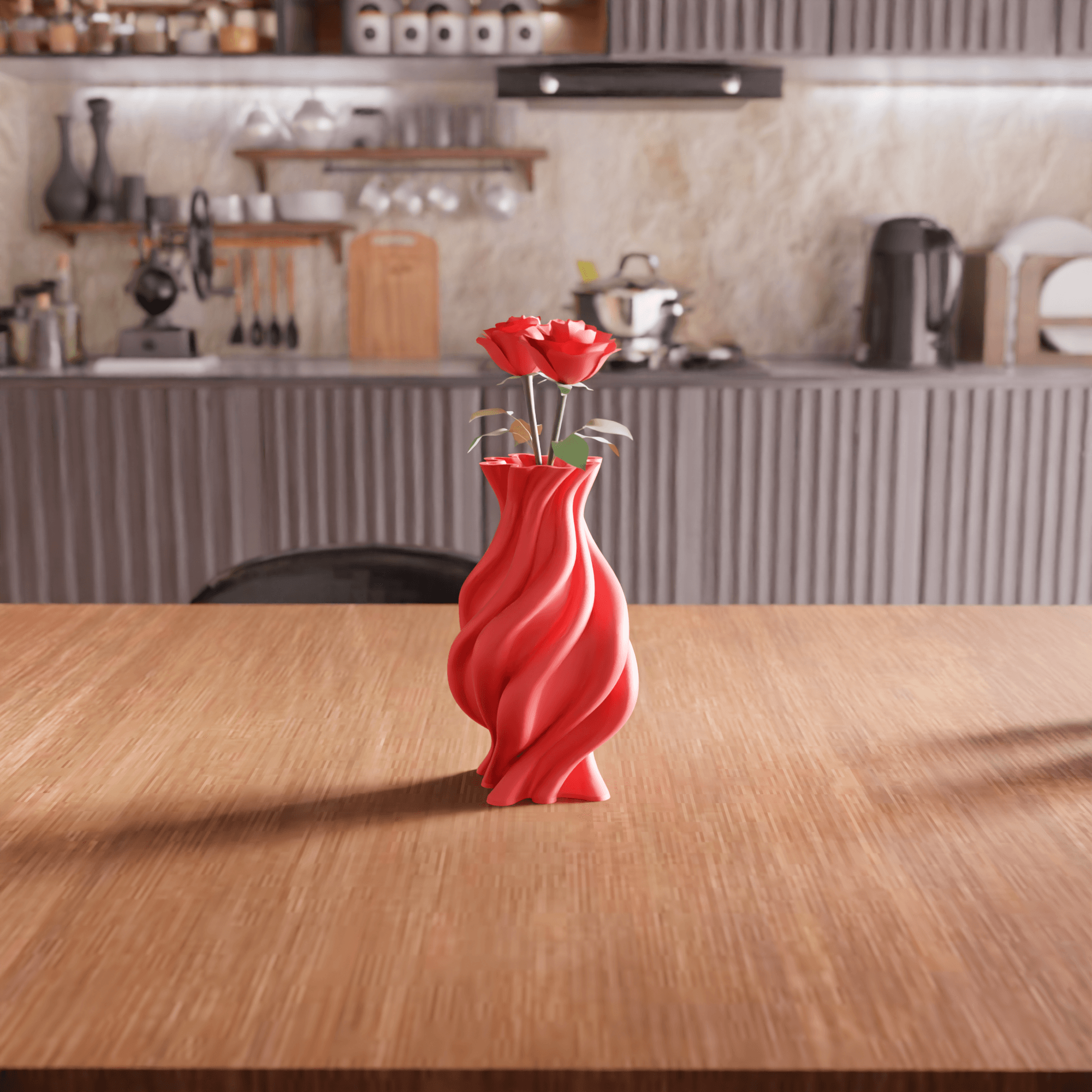 Flame Twisted Vase 3d model