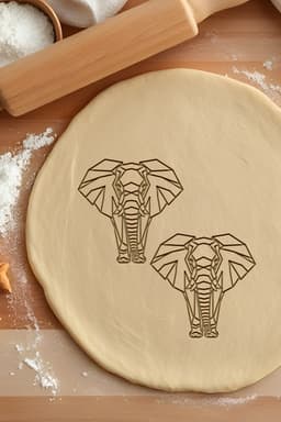 Elephant Cookie Cutter, Biscuit Cutter 3d model