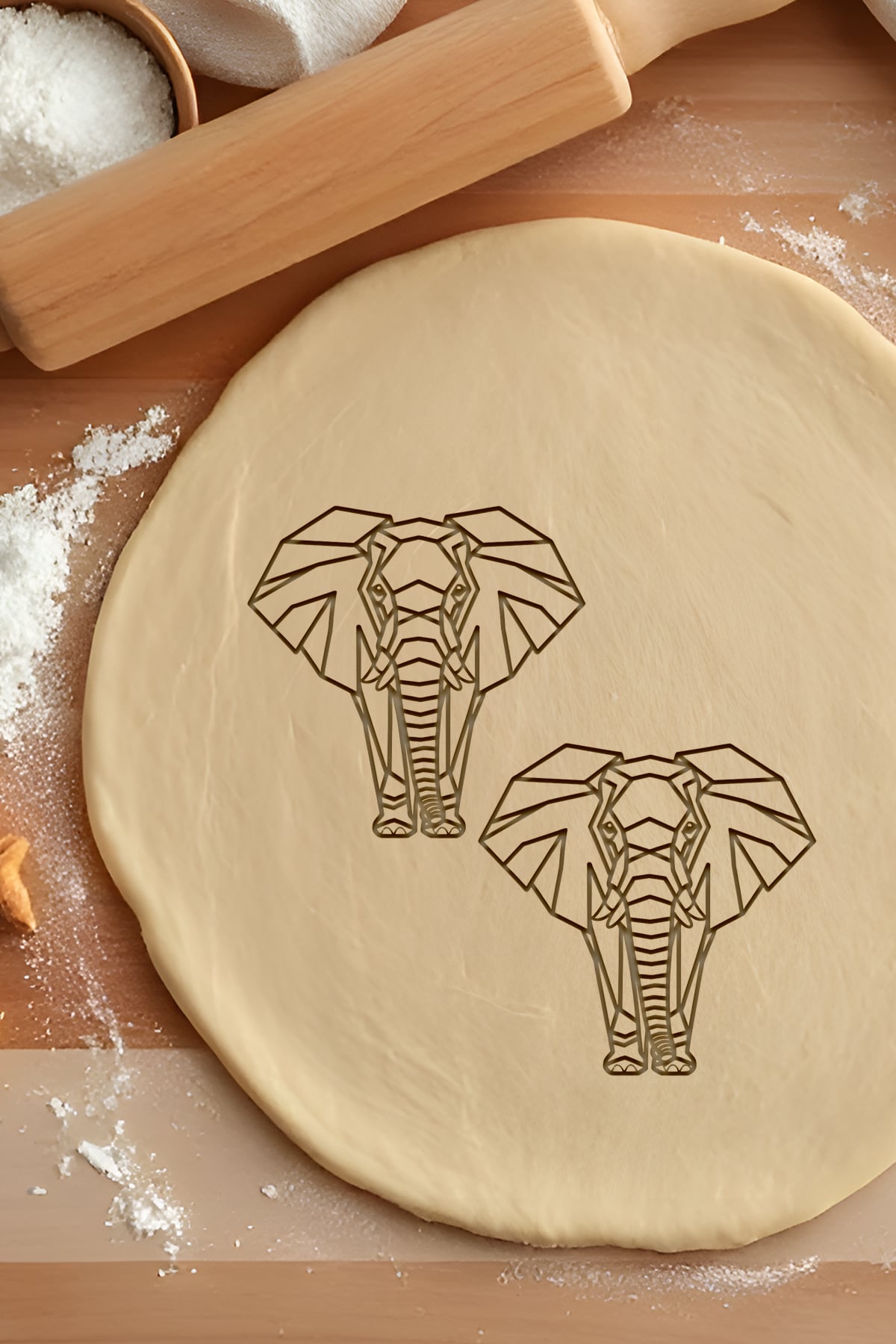 Elephant Cookie Cutter, Biscuit Cutter 3d model