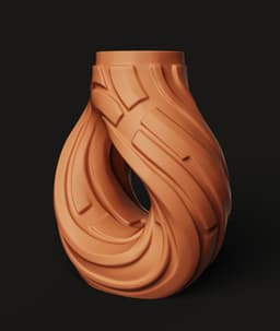Modern Twist Vase STL | Geometric Pot 3D Print | Home Decor 3d model