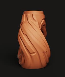 Modern Twist Vase STL | Geometric Pot 3D Print | Home Decor 3d model
