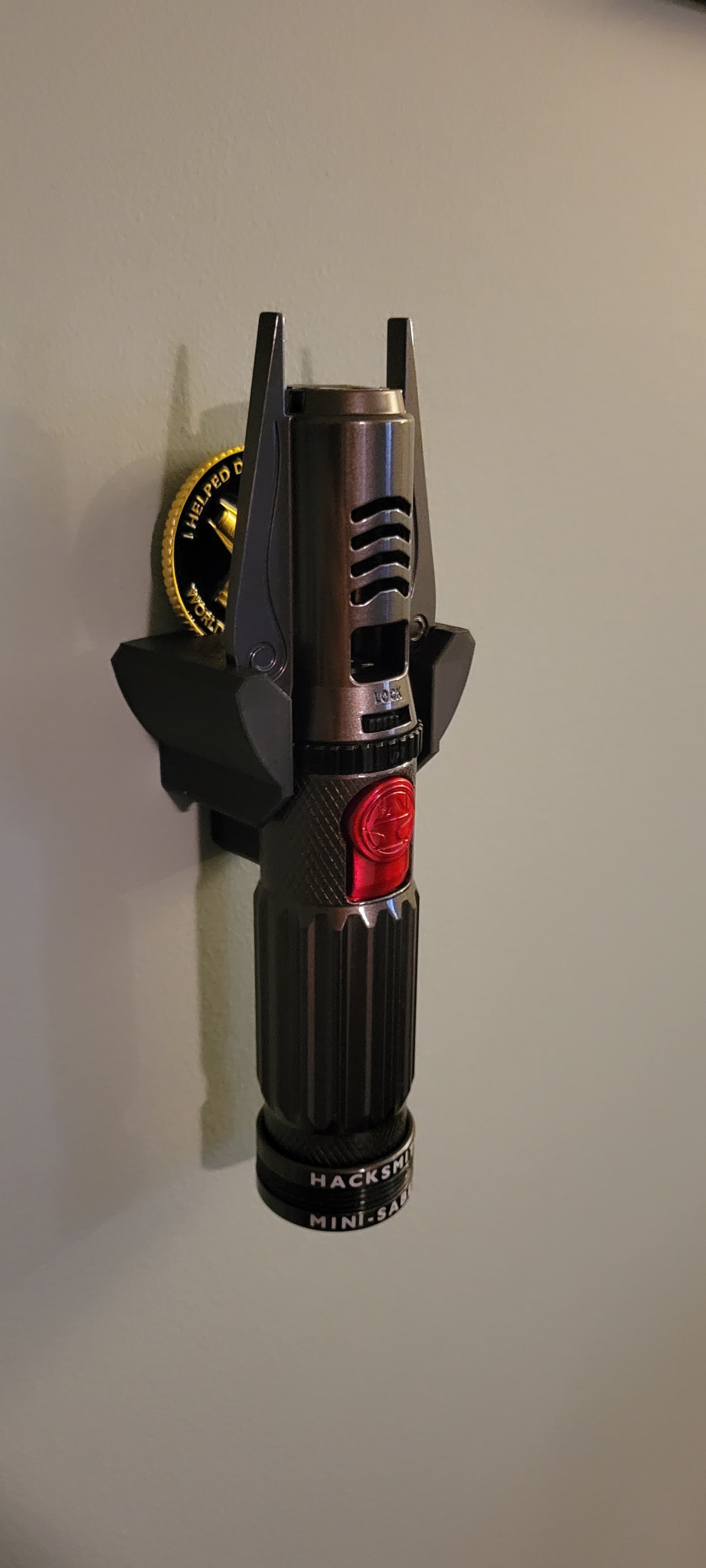 Hacksmith Mini-Saber Gen 2 Wall Mount 3d model