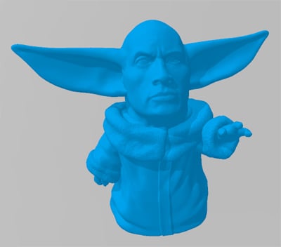 GROCKGU - The Rock meets Grogu 3d model