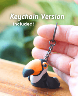 Twiddly Toucan- Articulated Fidget Toucan - Keychain - Ludo 3D Printed Flexy Fidget Toy 3d model