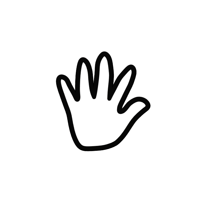Hand Cookie Cutter STL File - 4 inches 3d model