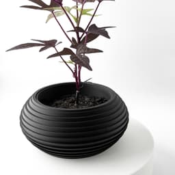 The Frons Planter Pot with Drainage Tray & Stand Included | Modern and Unique Home Decor 3d model