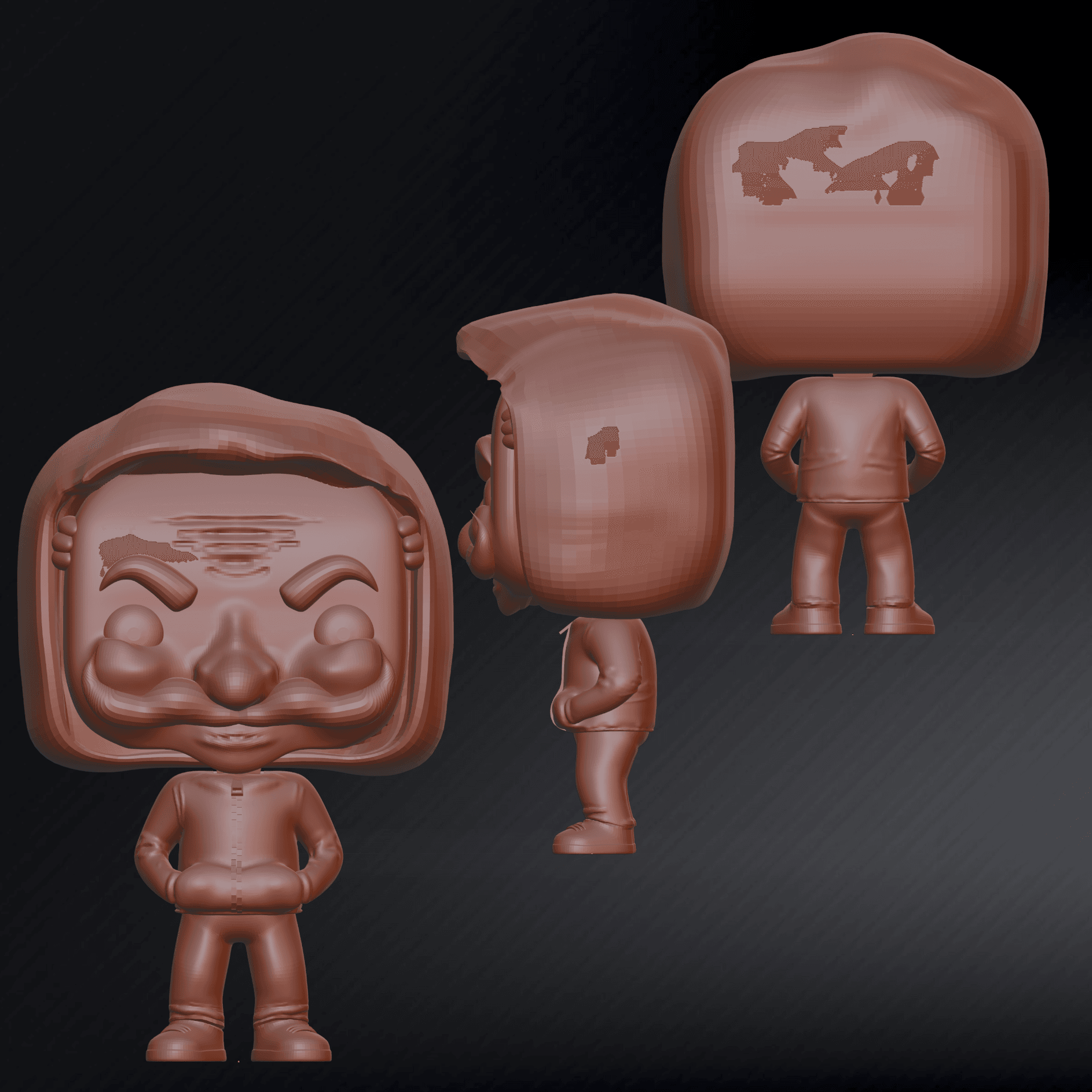Funko pop MR Robot Masked 3d model