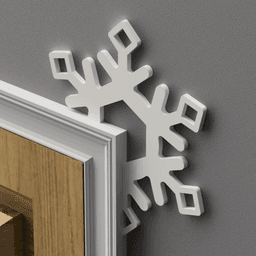 Snowflake Door Topper 3d model