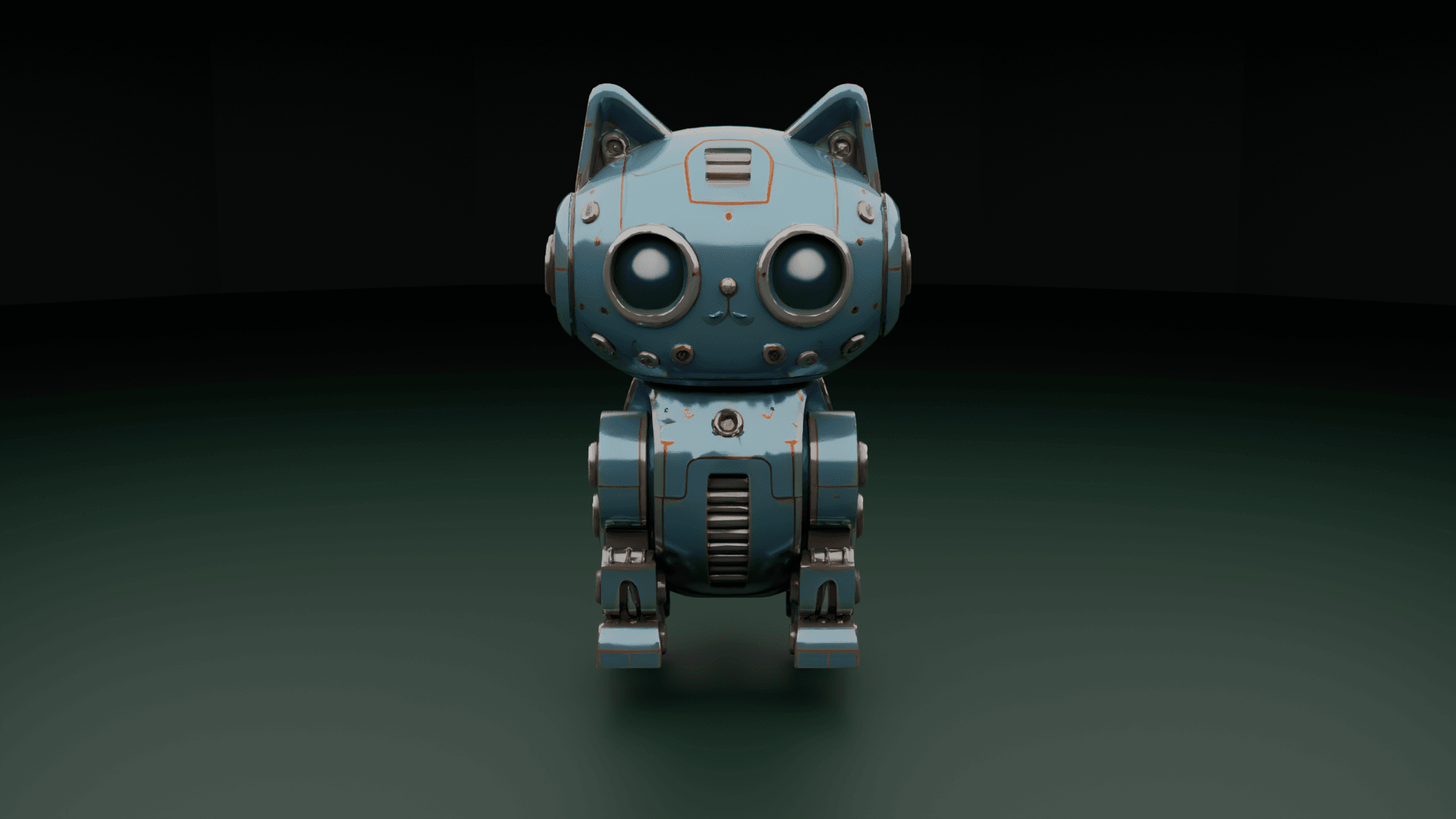 MechaKit Stylized Robot Cat 3d model